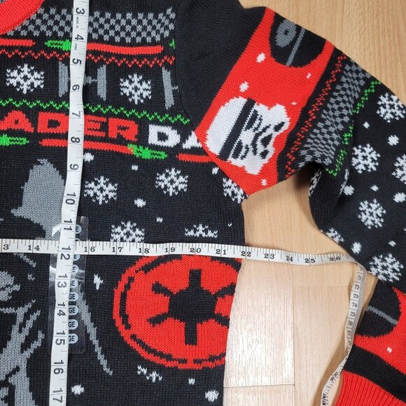 NEW Star Wars Darth Vader Ugly Christmas Sweater Men's Size Large Holiday Knit - Picture 8 of 10